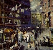 George Wesley Bellows, Cliff Dwellers , 1913, oil on canvas. Los Angeles County Museum of Art